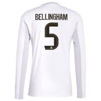 A2B image: real-madrid-adidas-home-shirt-2025-26-long-sleeve-with-bellingham-5-printing Real Madrid adidas Home Shirt 2025-26 - Long Sleeve with Bellingham 5 printing