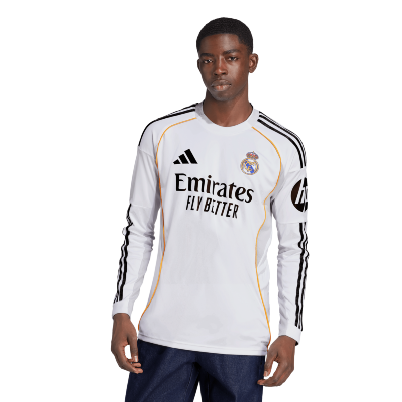 Real Madrid adidas Home Shirt 2025-26 - Long Sleeve