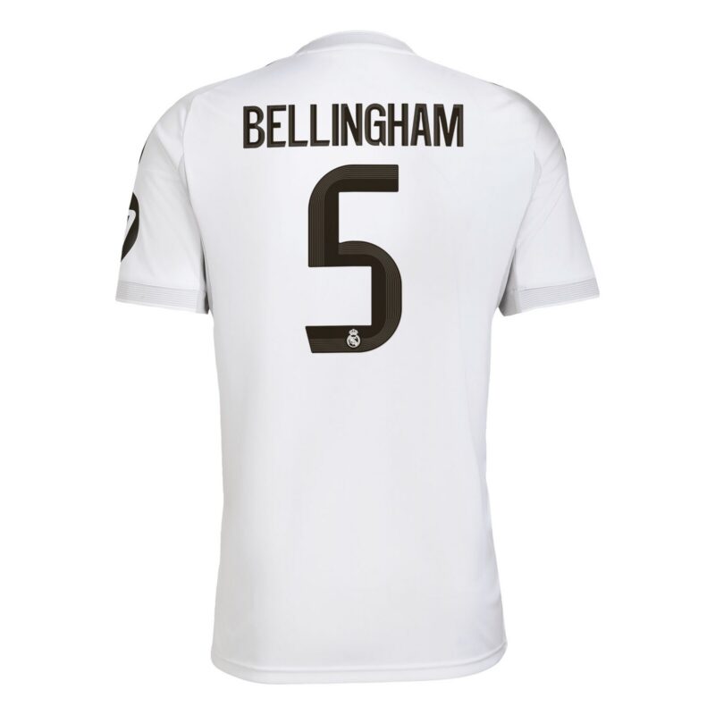 A2B image: real-madrid-adidas-home-shirt-2025-26-with-bellingham-5-printing Real Madrid adidas Home Shirt 2025-26 with Bellingham 5 printing