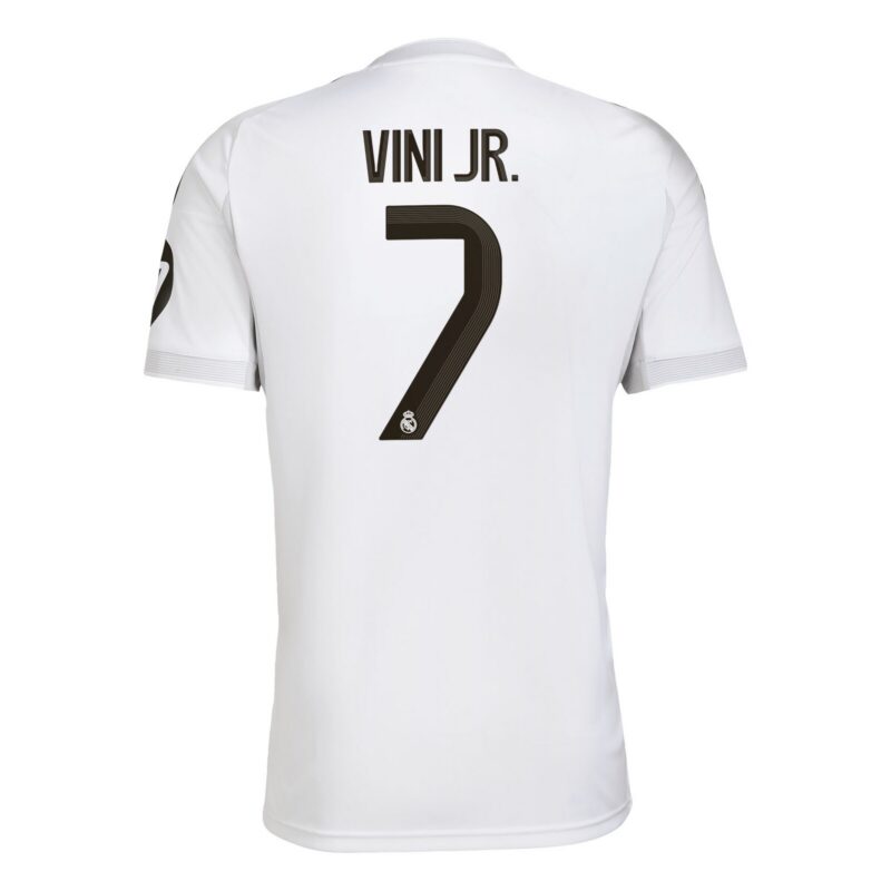 A2B image: real-madrid-adidas-home-shirt-2025-26-with-vini-jr-7-printing Real Madrid adidas Home Shirt 2025-26 with Vini Jr. 7 printing