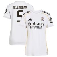 Real Madrid adidas Home Shirt 2025-26 - Womens with Bellingham 5 printing