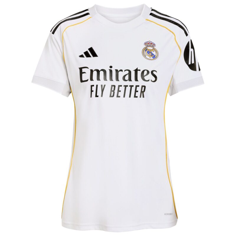 Real Madrid adidas Home Shirt 2025-26 - Womens with Bellingham 5 printing