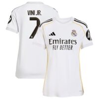 Real Madrid adidas Home Shirt 2025-26 - Womens with Vini Jr. 7 printing