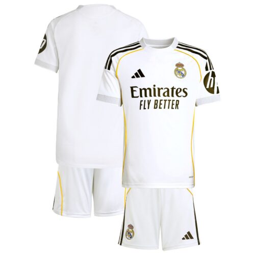 A2B image: real-madrid-adidas-home-youth-kit-2025-26 Real Madrid adidas Home Youth Kit 2025-26