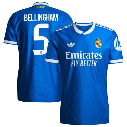 Real Madrid adidas Third Authentic Shirt 2025-26 with Bellingham 5 printing
