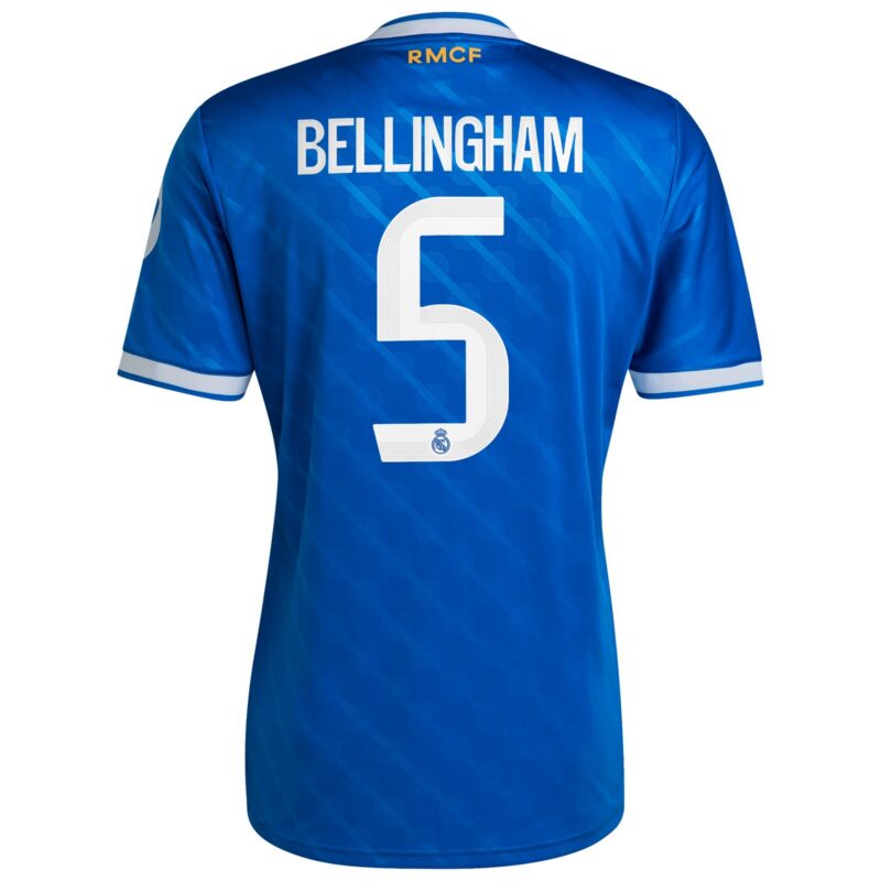 Real Madrid adidas Third Shirt 2025-26 with Bellingham 5 printing