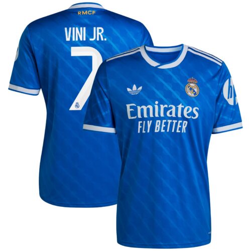 Real Madrid adidas Third Shirt 2025-26 with Vini Jr. 7 printing