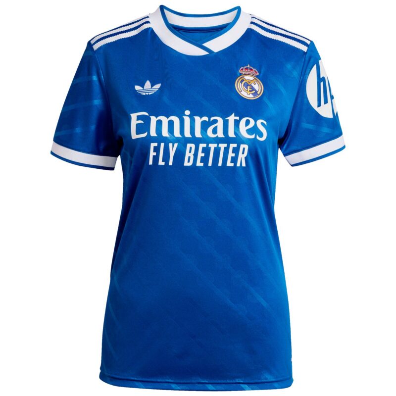 A2B image: real-madrid-adidas-third-shirt-2025-26-womens-with-bellingham-5-printing Real Madrid adidas Third Shirt 2025-26 - Womens with Bellingham 5 printing