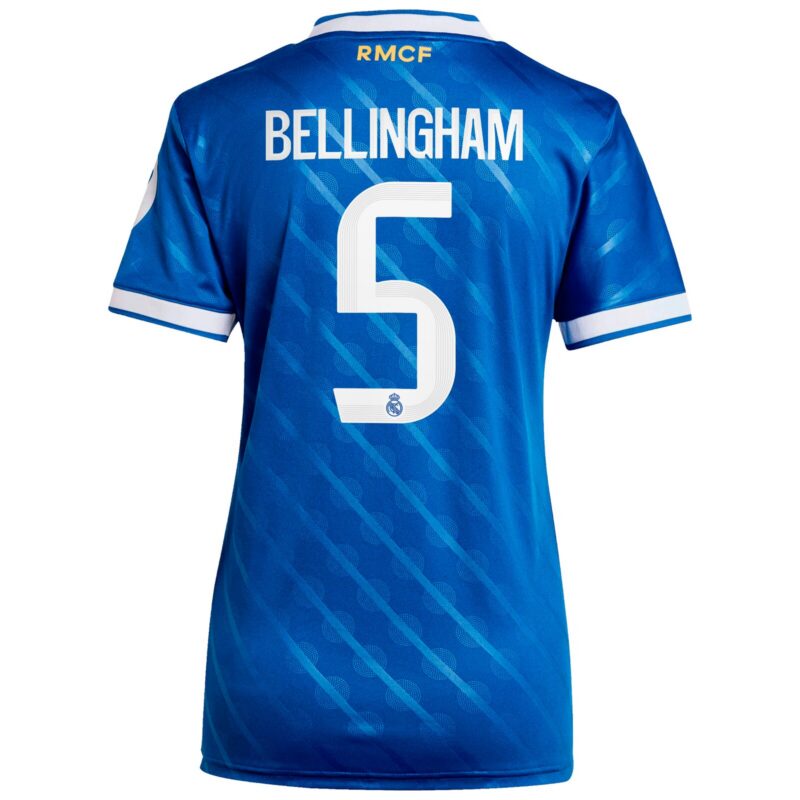 A2B image: real-madrid-adidas-third-shirt-2025-26-womens-with-bellingham-5-printing Real Madrid adidas Third Shirt 2025-26 - Womens with Bellingham 5 printing