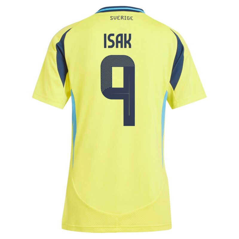 A2B image: sweden-adidas-home-shirt-2024-womens-with-isak-9-printing Sweden adidas Home Shirt 2024 - Womens with Isak 9 printing