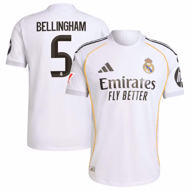 Jude Bellingham Real Madrid adidas 2025/26 Home Jersey