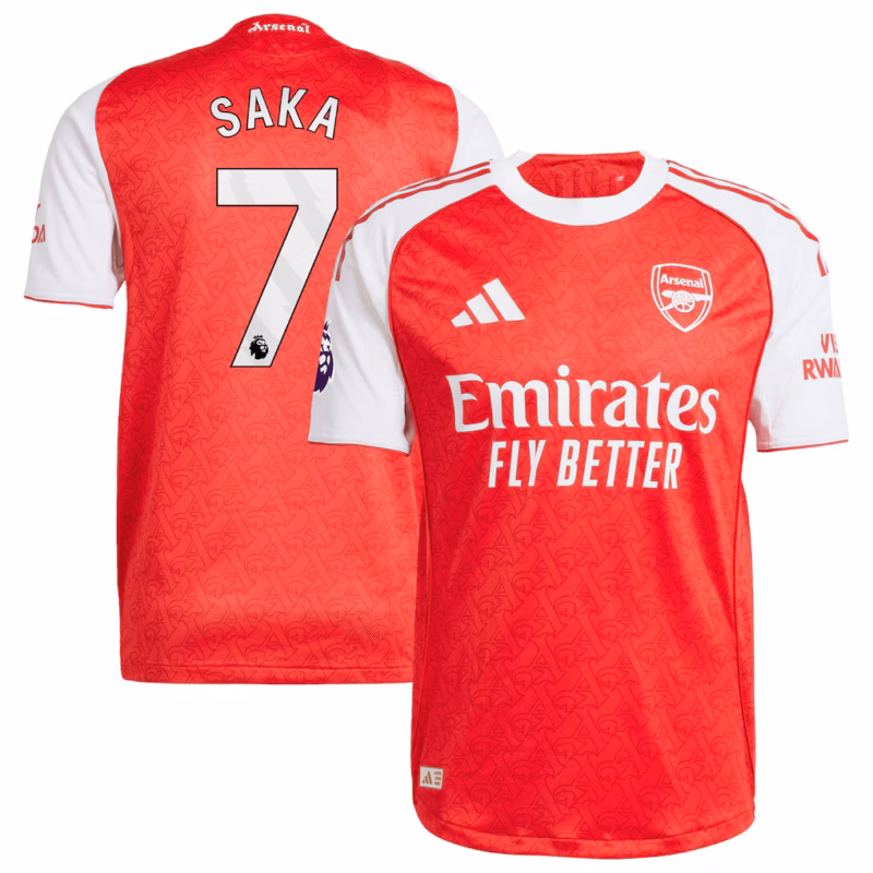 Bukayo Saka Arsenal adidas 2025/26 Home Player Jersey